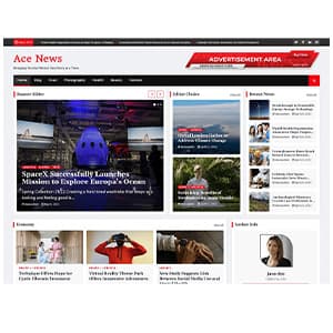 Image of Ace News website