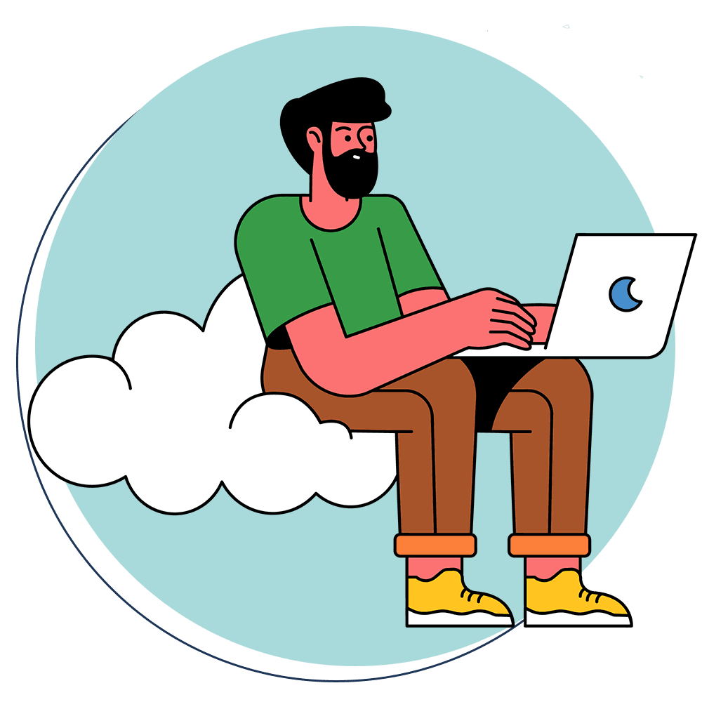 Image depicting a man writing